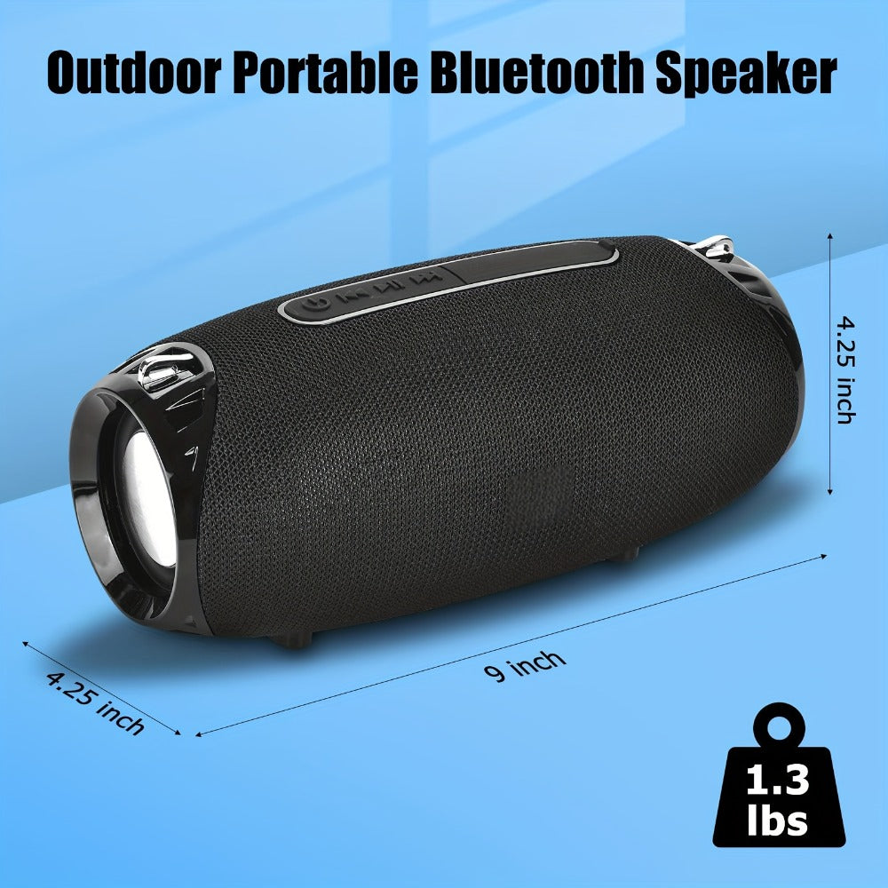 Bluetooth Speaker 10W Portable TWS Model with Bluetooth 5.3, Shoulder Strap and 9-Inch Black Body