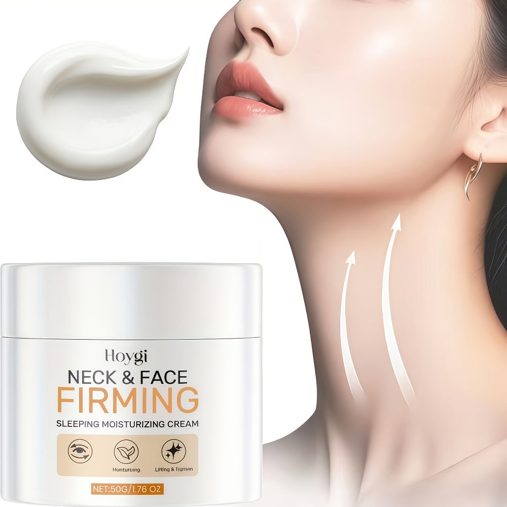 Neck Cream with Hyaluronic Acid & Collagen, Neck Tightening Cream for All Skin Types, Deep Hydration Smooths Fine Lines & Wrinkles