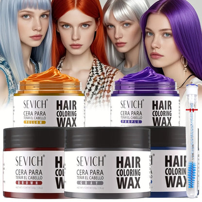 Instant Color Hair Wax 10 Shades – Temporary Hair Dye Wax Strong Hold Styling for Parties, Cosplay, Festivals & Halloween, Easy Wash Out