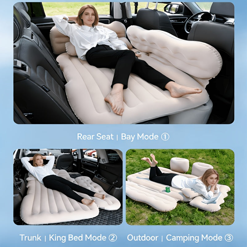 SUV Back-Seat Inflatable Mattress with Electric Pump, Storage Bag and Repair Kit in Four Colors