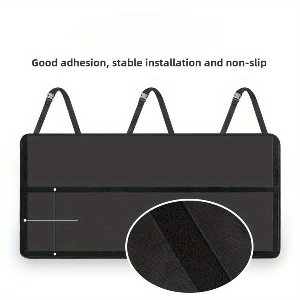 Car Trunk Organizer Bag – High Capacity Oxford Cloth Rear Seat Storage with Adjustable Dividers & Storage Pockets, Universal Fit for Cars