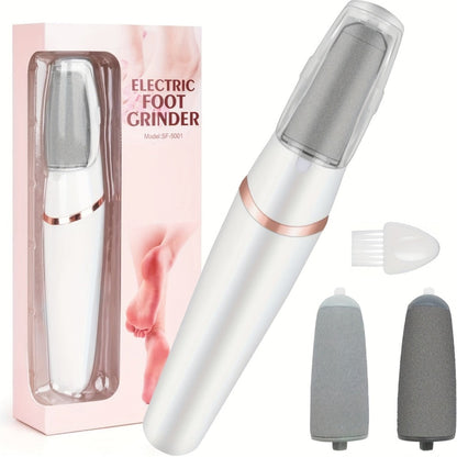Electric Foot File Callus Remover IPX4 Waterproof Auto Light 2 Speed Interchangeable Grinding Heads Portable Pedicure Tool Dead Skin Cracked