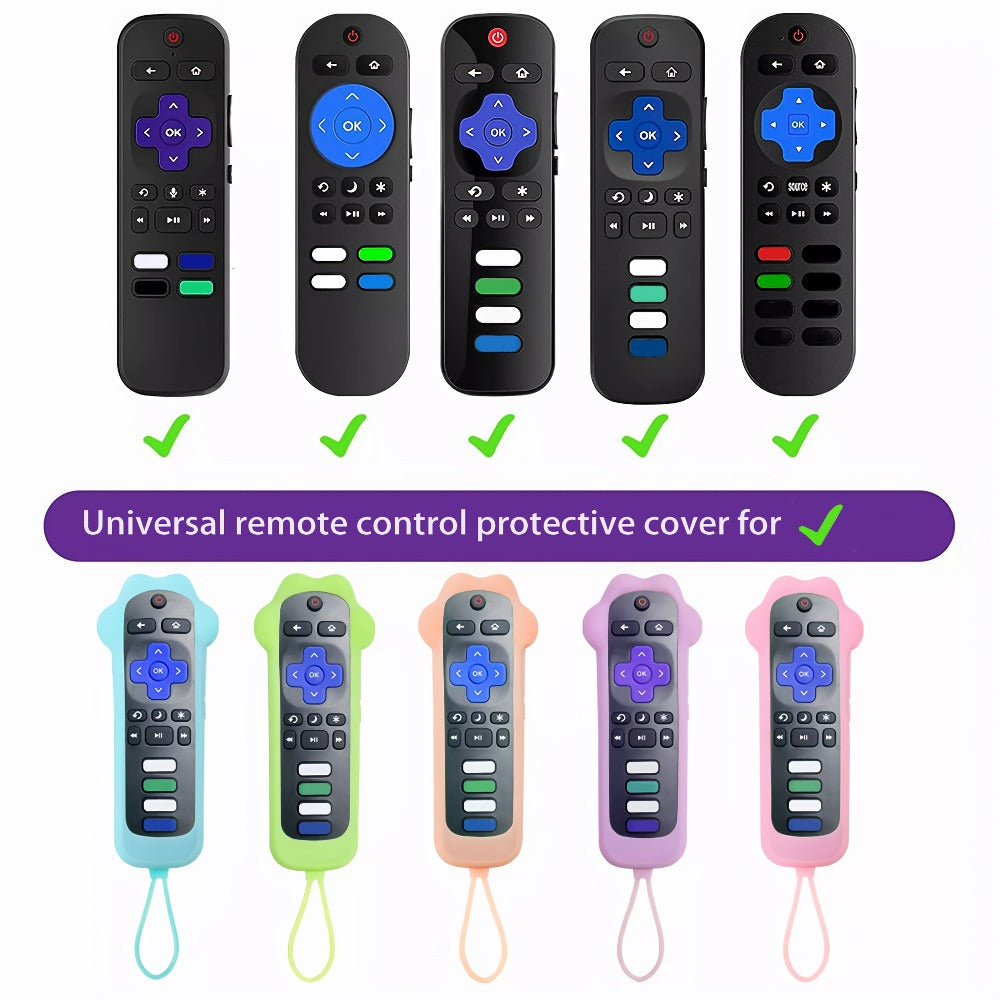 Dog Paw Silicone Remote Control Case Glow in the Dark – Cute Luminous Green Protective Cover for TCL Hisense Roku Remote
