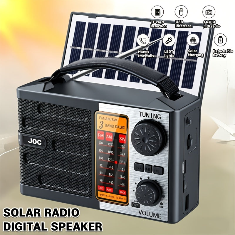 Portable Retro Radio Speaker with MP3 Player Rechargeable Battery Emergency Weather for Bedside Audio, Alarms and Room Entertainment
