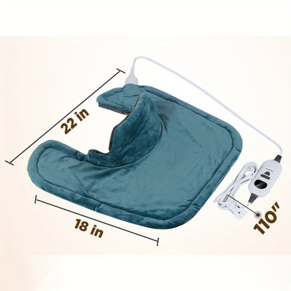 Graphene Heating Pad for Neck Shoulders & Back – 130W Weighted Electric Pad, Soft Flannel, Multiple Heat Settings, Timer & Auto Shut-Off