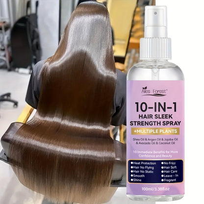 Leave-In Conditioner Spray 10-in-1 No-Rinse 100ml, Fragrance-Free Anti-Frizz Detangling Heat Protection