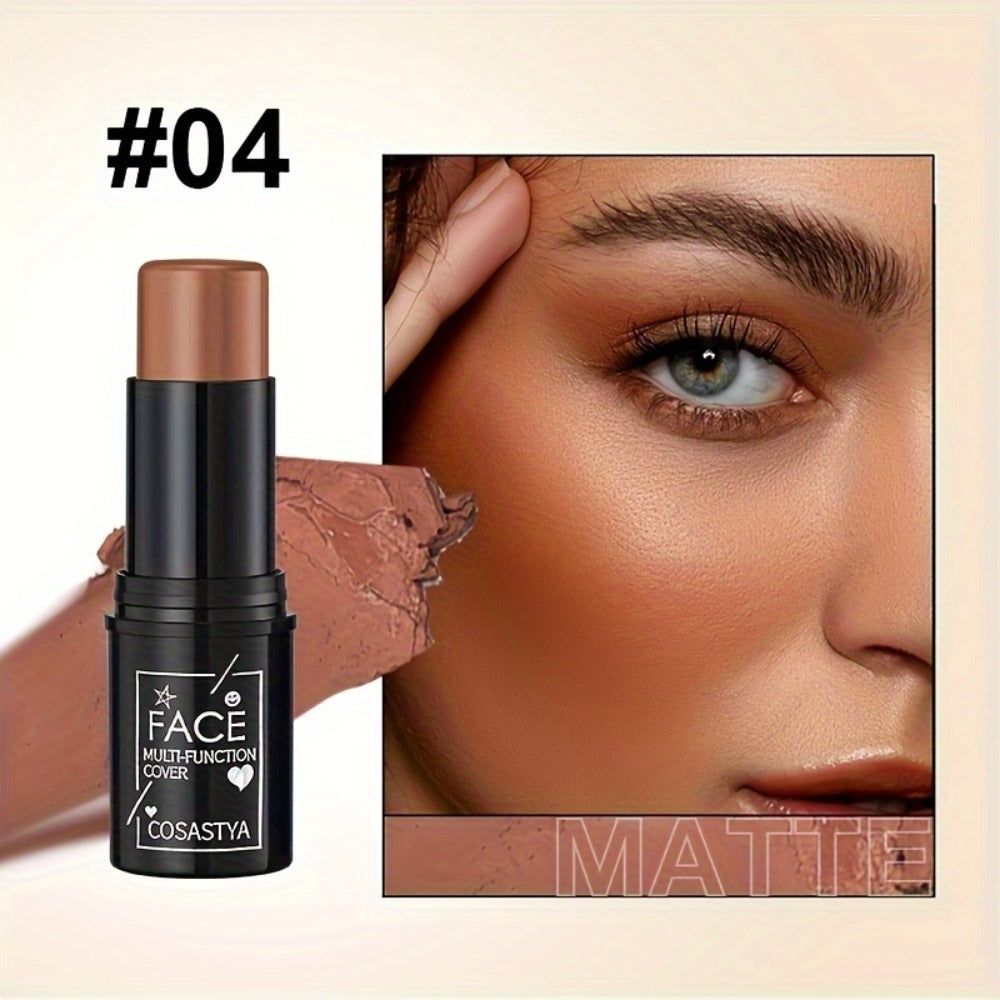 3-in-1 Makeup Stick Set 6pcs – Waterproof Blush Eye Shadow & Highlighter Stick, Long-Lasting Moisturizing Cream Formula