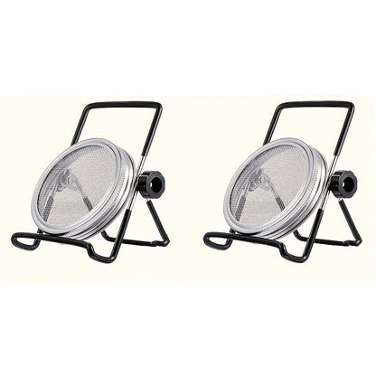 Sprouting Lids for Mason Jars 316 Stainless Steel Screen, 2pcs Lids & 2pcs Stands Wide Mouth Germination Kit