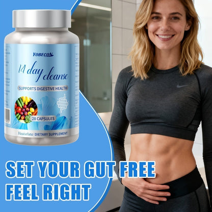 Colon Cleanse Capsules with Senna Leaf, Psyllium Husk & MCT Oil, 14-Day Advanced Gut Detox & Digestive Support Formula