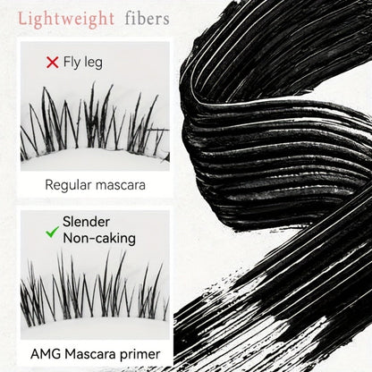 Mascara Primer Waterproof 24-Hour – Smudge-Proof Volumizing Eyelash Primer with Spiral Brush for Curling & Lengthening