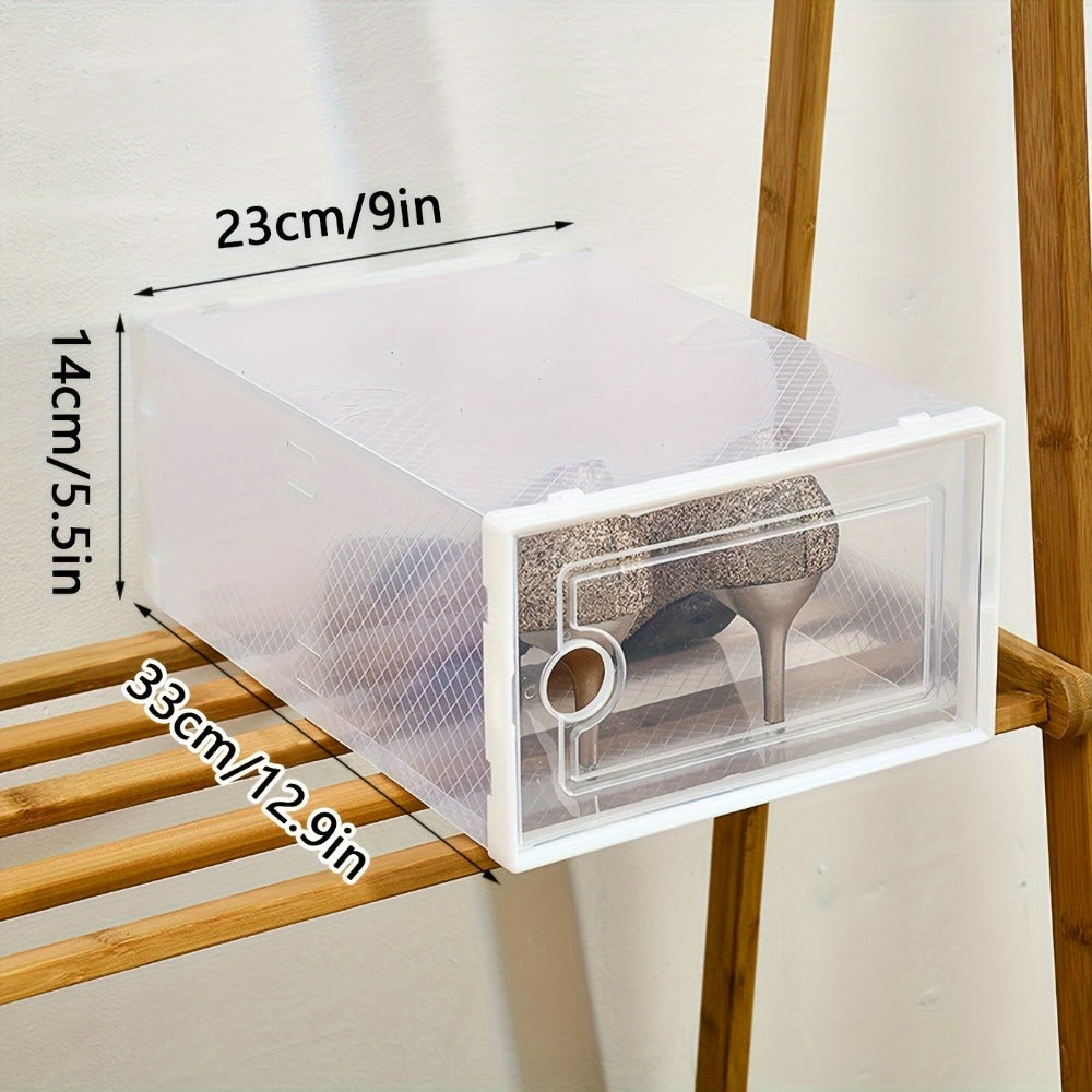 Clear Stackable Shoe Storage Organizer Boxes 12/15 Pack, Space-Saving Shoe Boxes for Closet & Entryway