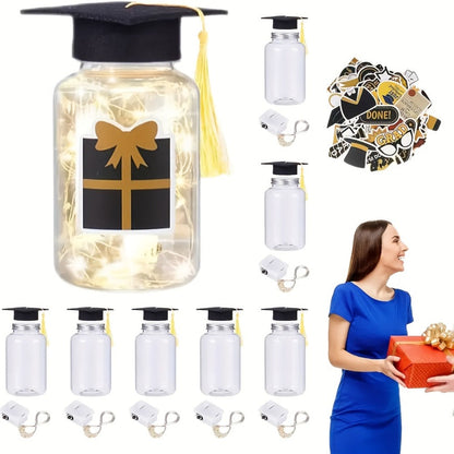 Graduation Gifts Lighted Jars 2026 Set of 8 with Graduation Stickers Party Decorations Mason for Entryways, Bedrooms and Living Spaces