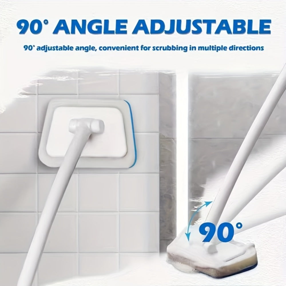Long-Handle Sponge Cleaning Brush Set with 6, 10 or 15 Replaceable Pads and 23.22-Inch Handle