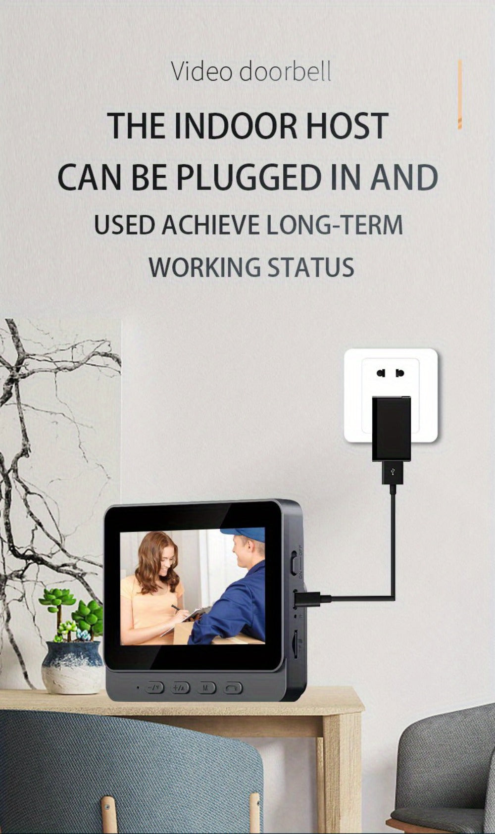 Wireless Video Doorbell Camera No WiFi No App Required 4.3-inch IPS Monitor 960P Night Vision for an Everyday Personal Care Routine