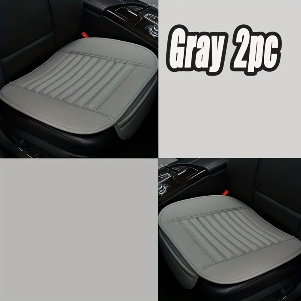 Backless Car Seat Cushion Two-Piece Front Pad Set with 52 x 50cm Size in Black, Beige or Gray