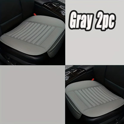 Backless Car Seat Cushion Two-Piece Front Pad Set with 52 x 50cm Size in Black, Beige or Gray