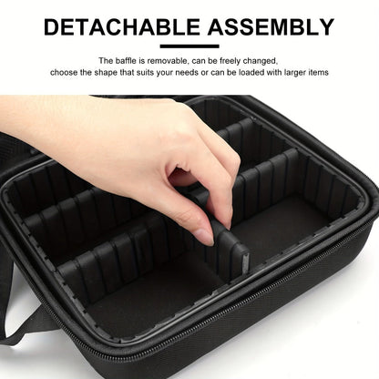 Hard Shell Barber Case Portable – Hair Clipper Trimmer Beauty Tools Organizer Travel Storage Bag Barbershop Styling Kit Carrying Case