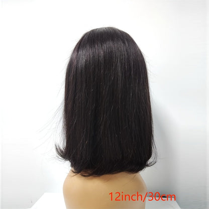 Lace Front Bob Wig Human Hair T Part 13x4 Pre-Plucked 180% Density Straight Side Part Natural, for Home, Travel and Salon Hair Styling