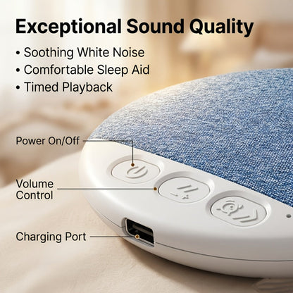 Sleep Pillow Speaker Wireless White Noise Machine with Rain Ocean Sounds, 2-Pack 49g Sleep Headphones