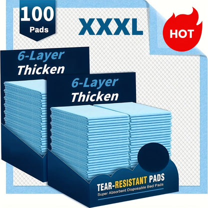 Disposable Underpads for Adults - XXL & XXXL Extra Large Incontinence Bed Pads - Leak-Proof for Entryways, Bedrooms and Living Spaces