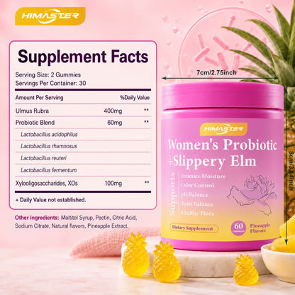 Women's Probiotic Gummies 60-Count for Vaginal Health pH Balance Feminine Wellness Gut Health & Immune Support