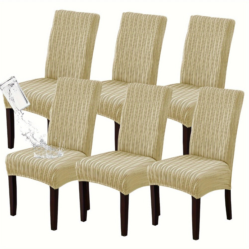 Dining Chair Covers Stretch Slipcovers Set of 4 or 6, Stain Resistant Removable Chair Protector for Home Kitchen Restaurant Wedding