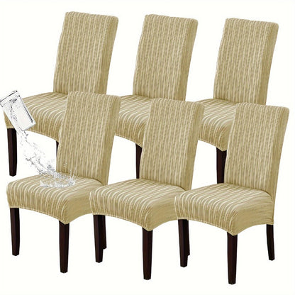 Dining Chair Covers Stretch Slipcovers Set of 4 or 6, Stain Resistant Removable Chair Protector for Home Kitchen Restaurant Wedding