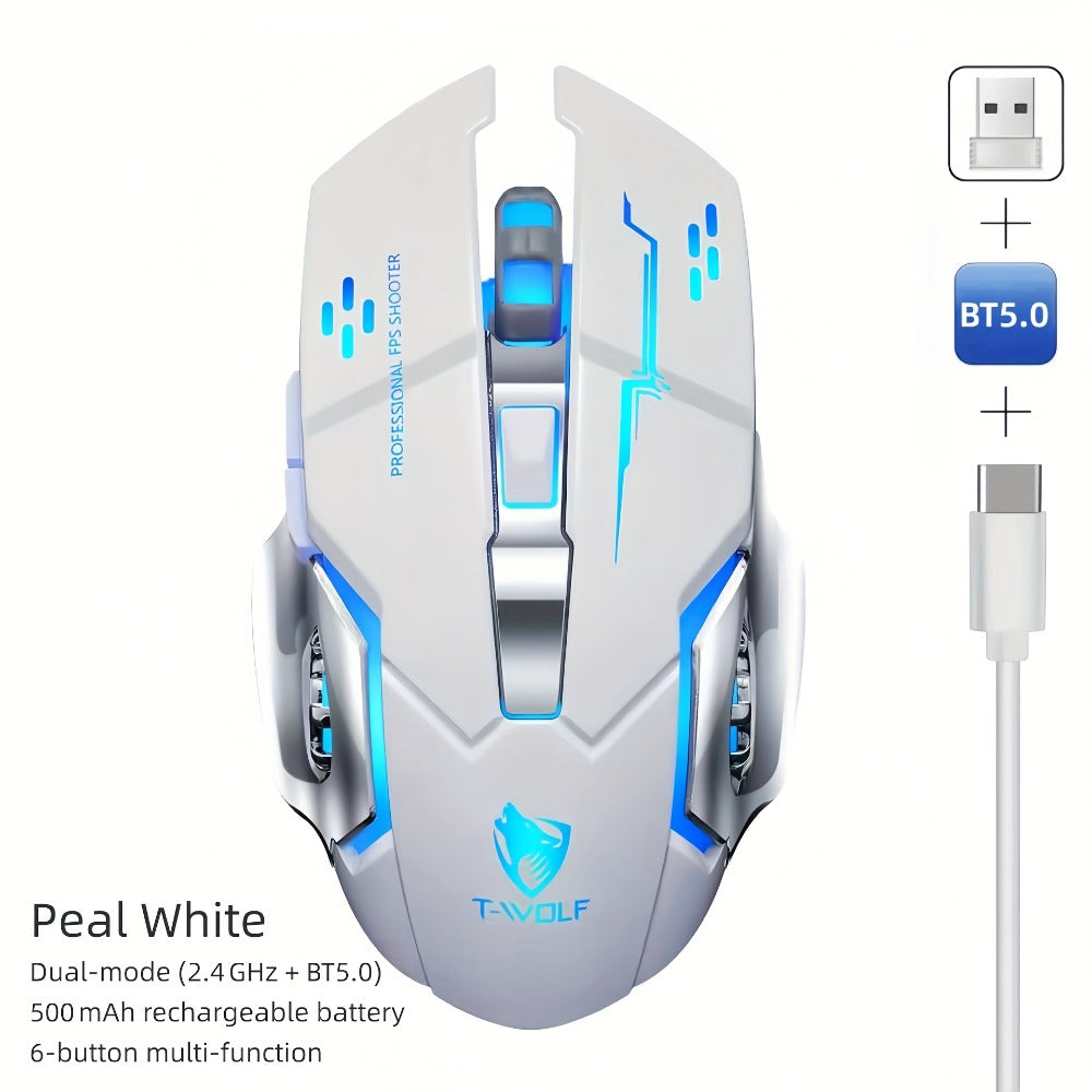 Wireless Gaming Mouse RGB Rechargeable T-WOLF 2.4GHz Large Mouse for PC Laptop Tablet Mac for an Everyday Personal Care Routine