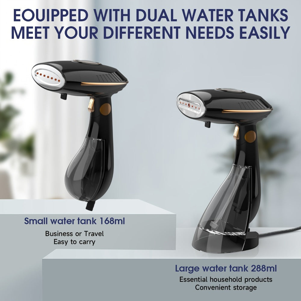 1500W Handheld Garment Steamer with Wide Steam Head, Detachable Tank Area and Two Preserved Model Labels