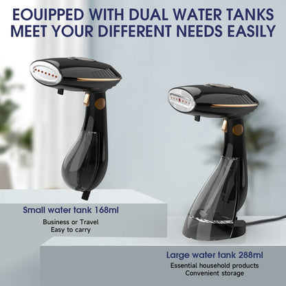 1500W Handheld Garment Steamer with Wide Steam Head, Detachable Tank Area and Two Preserved Model Labels