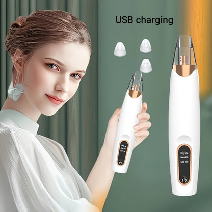 Blackhead Remover & Facial Steamer Combo - Pore Cleansing Home Spa Beauty Device for Dry Skin, Nose & Face Care