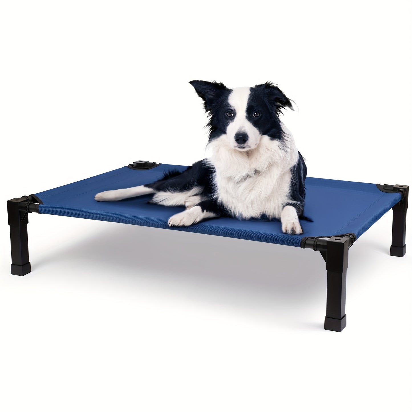 Elevated Dog Bed Cooling Raised Cot with Metal Frame – Washable Breathable Mesh, No-Slip Feet, Portable Dog Cot for Indoor & Outdoor Use