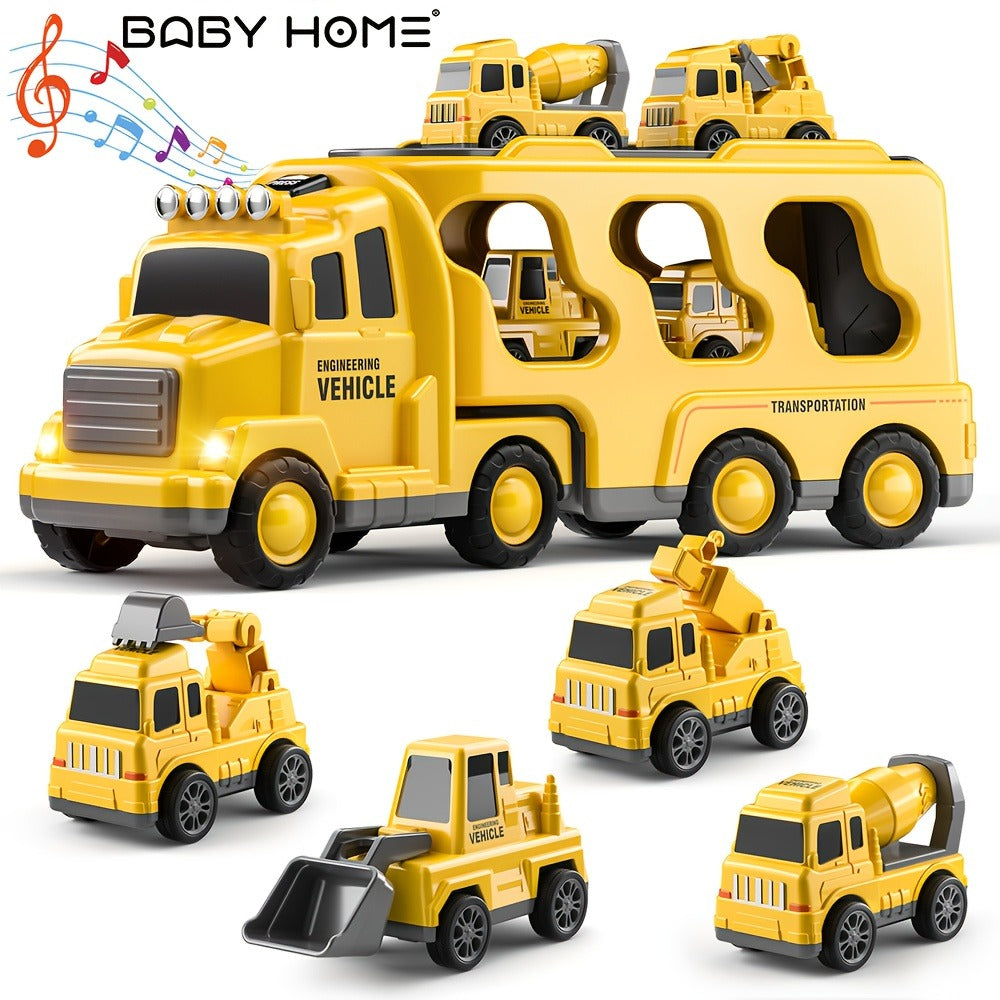 Construction Carrier Truck Toy Set for Kids Ages 3-7 with the Listed Color, Size or Set Options for Everyday Use