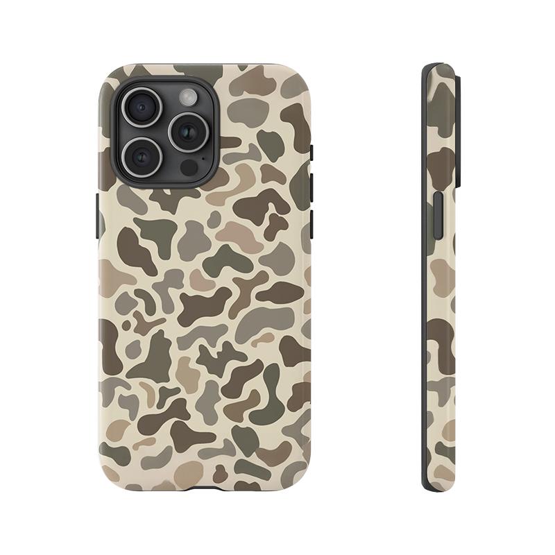 Phone Case Camo Pattern Dual-Layer PC and TPU Bumper with Reinforced Edges for Select iPhone and Galaxy Models