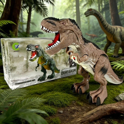 Interactive Dinosaur Toy Set 3 Pack with Walking, Roaring Sound & Lights, Electric T-Rex, Stegosaurus & Brachiosaurus
