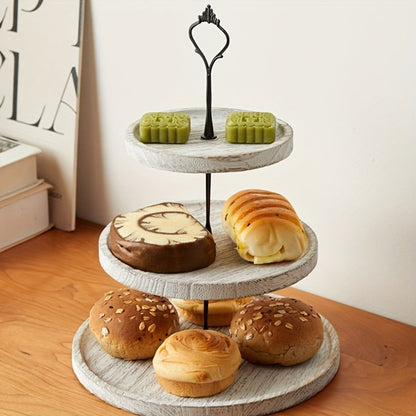 Wood Cupcake Stand 3 Tier Rustic Dessert Tower Holder for Birthday Party Wedding Baby Shower Farmhouse Woodland Decor Cupcake Display Rack