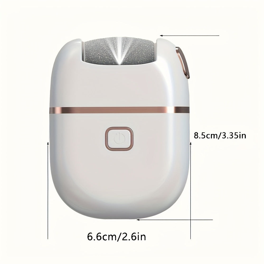 Callus Remover for Feet Electric Rechargeable Foot Grinder with 3 Grinding Heads & 2 Speed Settings – USB Portable Pedicure Tool for Cracked