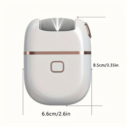 Callus Remover for Feet Electric Rechargeable Foot Grinder with 3 Grinding Heads & 2 Speed Settings – USB Portable Pedicure Tool for Cracked