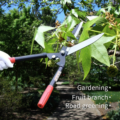 Long-Handle Hedge and Twig Shears, 20.4 Inches Overall with 10.8-Inch Blades and Red Grip Ends