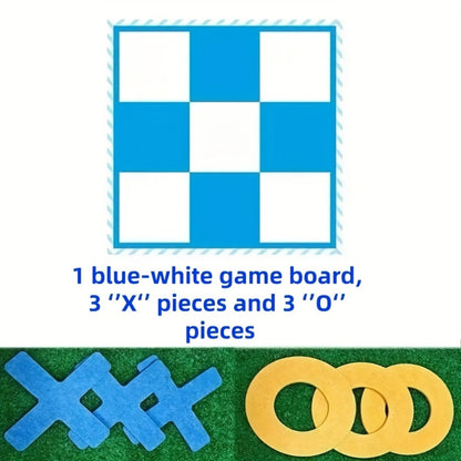 Large Outdoor Chess Board Game Set, Giant Checkerboard with Chess Pieces & Storage Bag, Multiplayer Team Game for Indoor Outdoor Camping