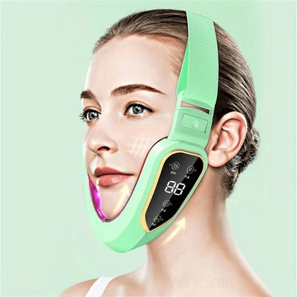 V-Face Slimming Massager 6-Speed USB Rechargeable Electric Jawline Chin Sculpting Device for Makeup, Travel and Everyday Vanity Use