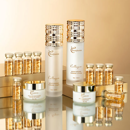 Skincare Set with Beautyluress Label, 14 Collagen Hyaluronic Acid and Niacinamide Product Pieces
