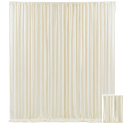 Two-Panel 10 x 10 ft Backdrop Curtain Set with Pole Pockets and 16 Color Options for Events