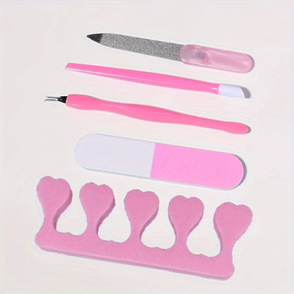 Nail Art Tool Set 7-in-1 Complete Professional Manicure Kit with UV Nail Lamp, Glue Dryer, Nail Polisher