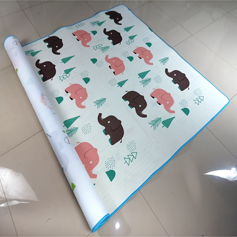 Double-Sided Foldable Foam Picnic Mat, 78 x 71 Inch Portable Beach Blanket with Five Printed Pattern Options