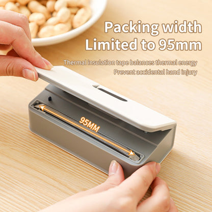 Portable Mini Bag Sealer USB Rechargeable, Handheld Food Sealer with Built-In Cutter for Fruits, Vegetables