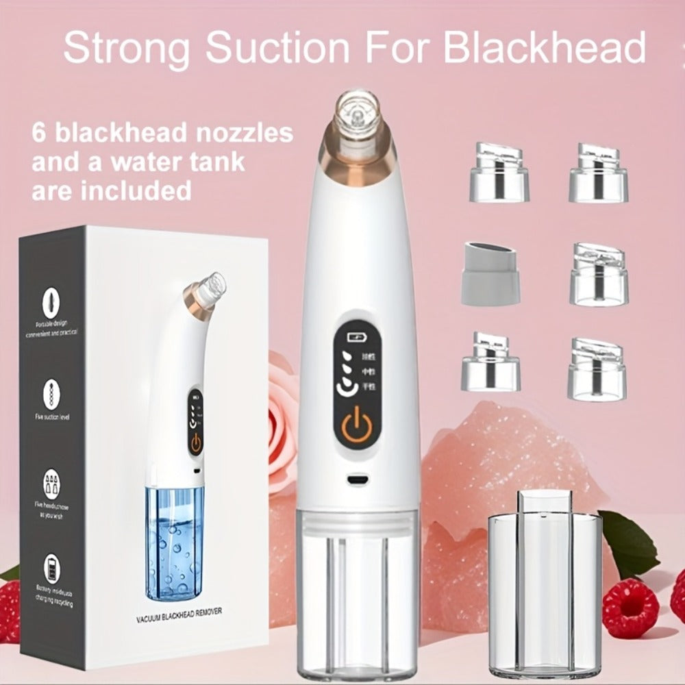 Blackhead Remover Vacuum Pore Cleanser Kit USB Rechargeable 3-Intensity Suction with Multiple for Bath Time, Home Spa and Personal Care
