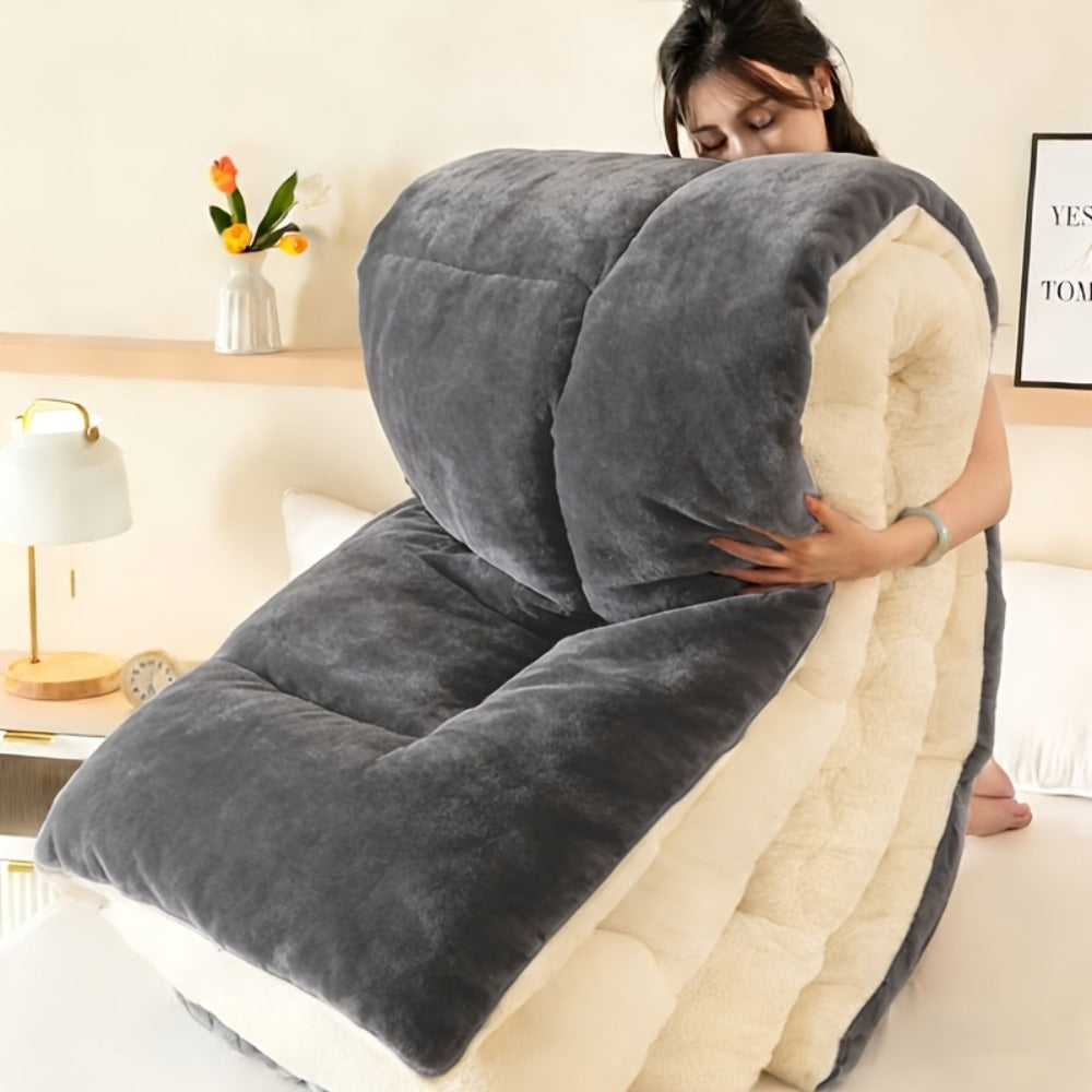 Sherpa Fleece Comforter Set Extra Thick Plush Microfiber Reversible Soft Warm Luxury Bed Blanket Twin XL Full Queen King 10 Colors