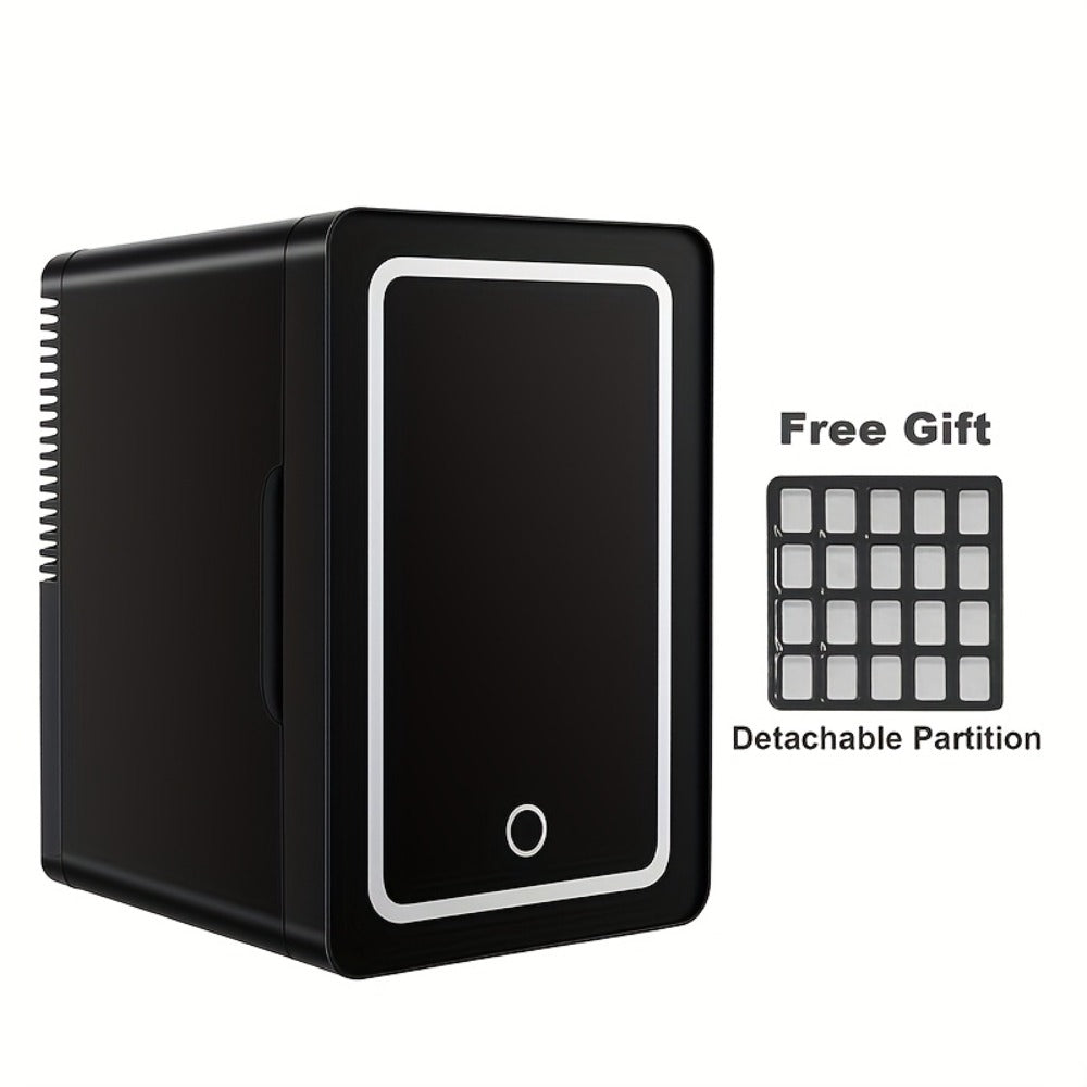 Mini Fridge 1.59 Gal 9-Can - AC/DC Portable Cooler & Heater, Silent Thermoelectric Refrigerator for Skincare