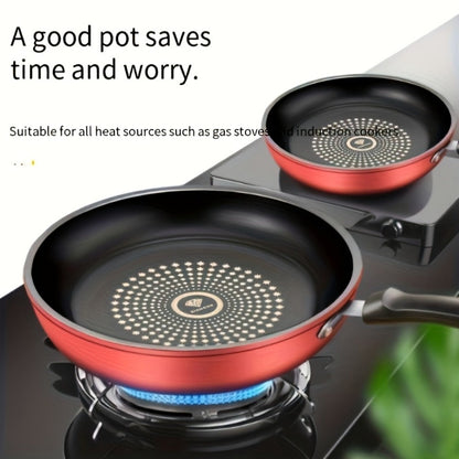 Cast Iron Frying Pan Non-Stick with Lid 9.45 Inch - Powder Coated Skillet Compatible with Induction Gas Electric Stove